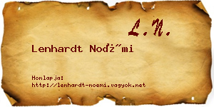 Lenhardt Noémi névjegykártya